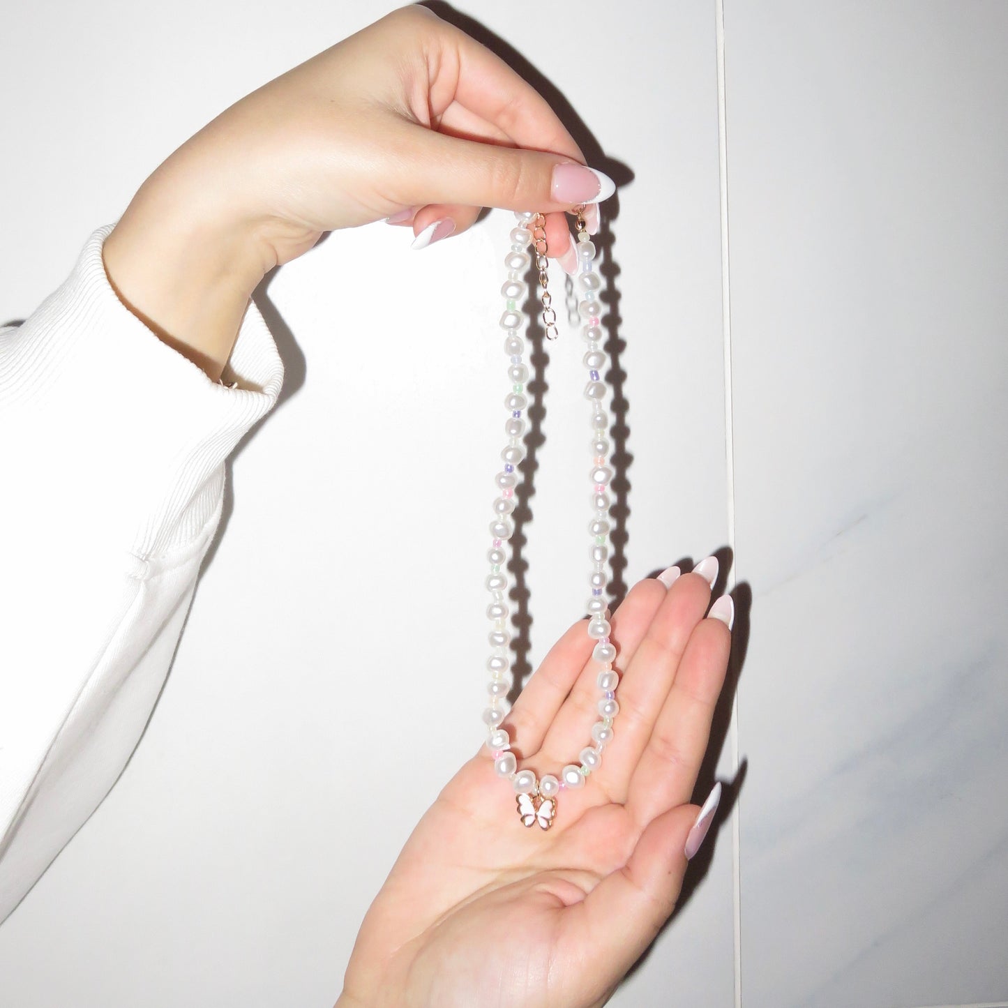 Butterfly Pearl Necklace