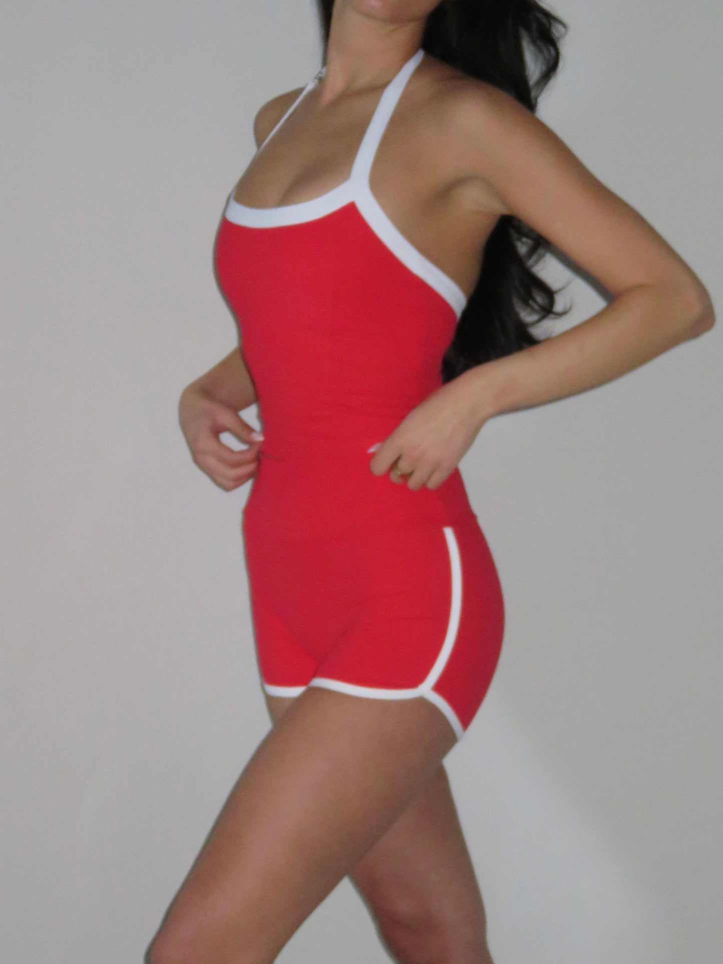 Romy Red Fitness Shorts