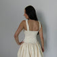 Cream Puff Mini Corset Dress