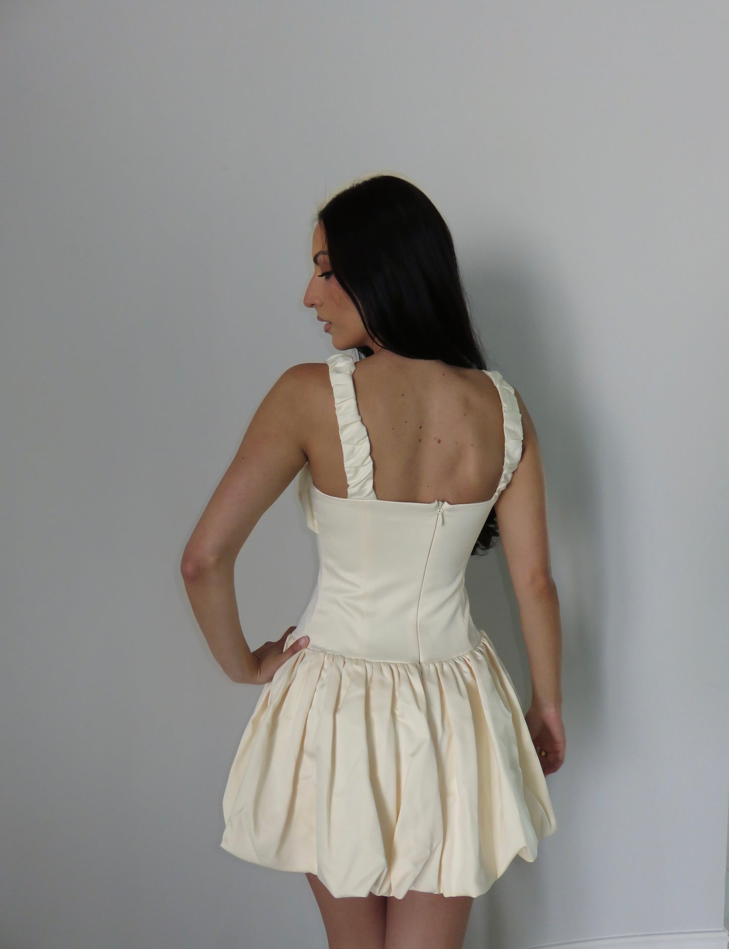 Cream Puff Mini Corset Dress