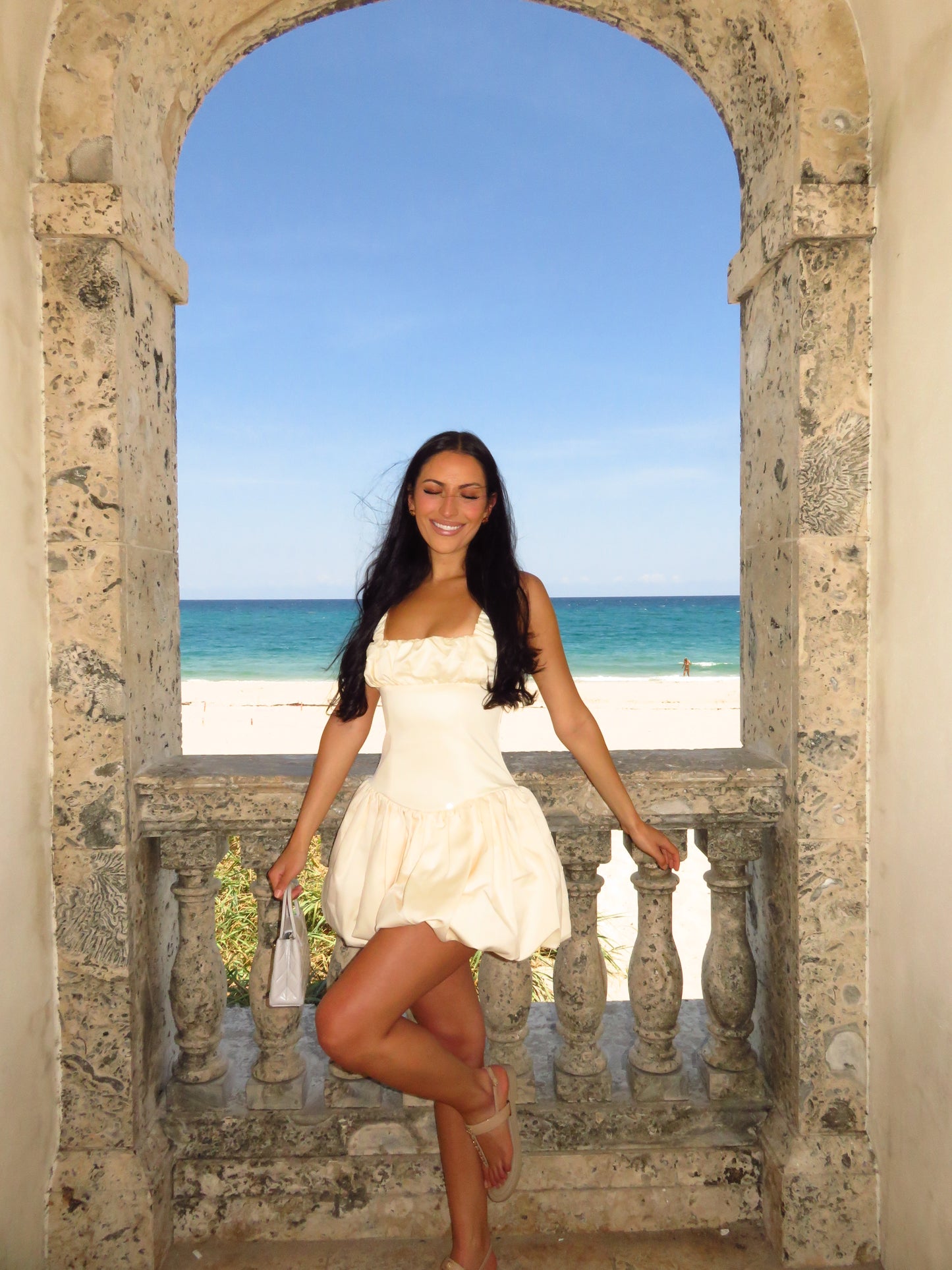 Cream Puff Mini Corset Dress