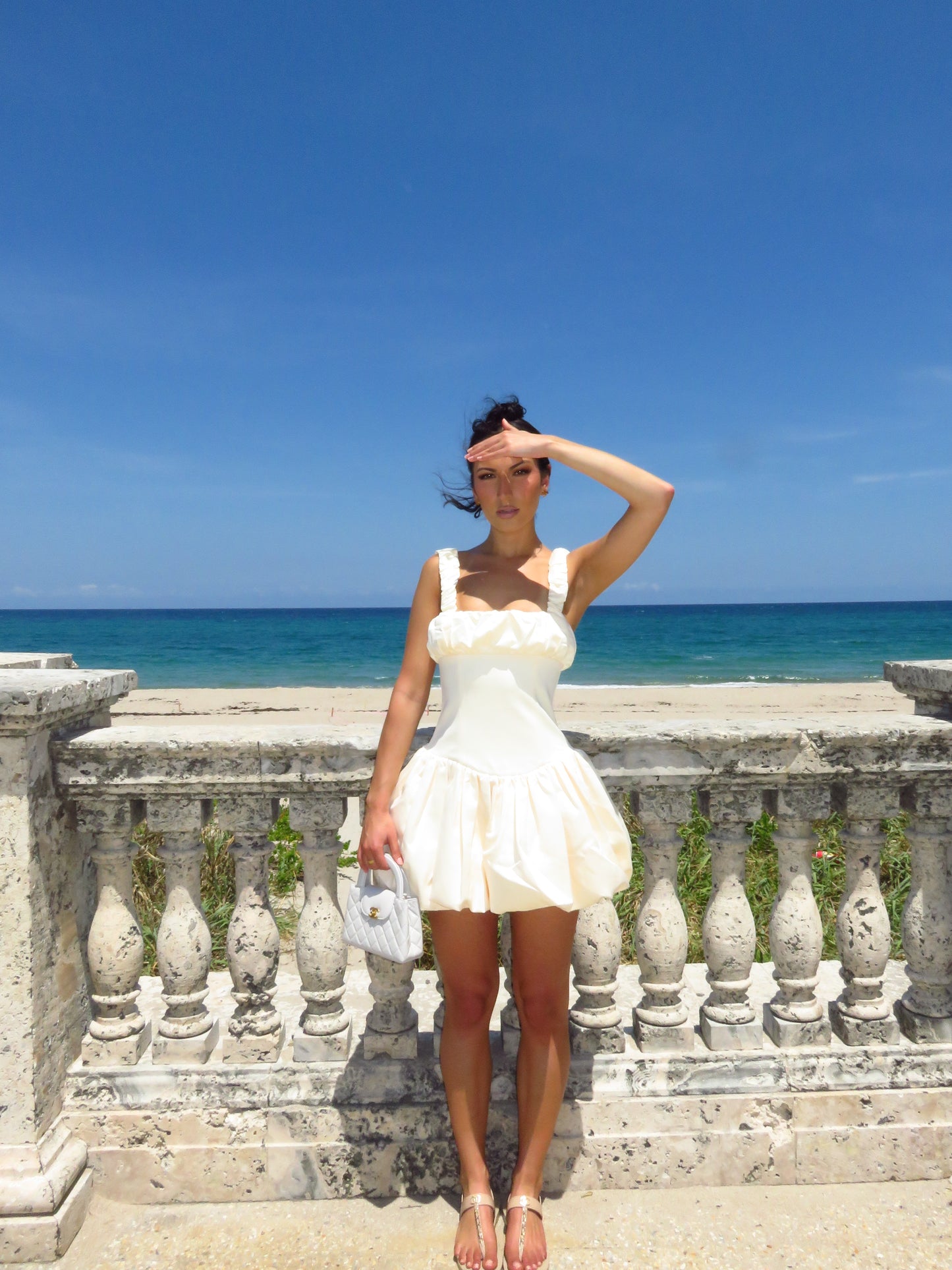 Cream Puff Mini Corset Dress